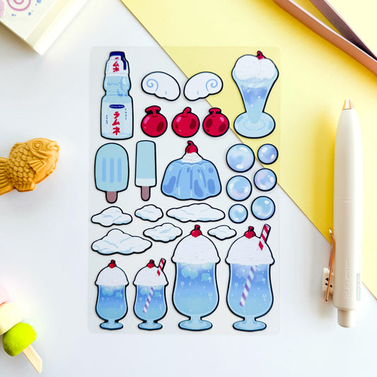Blue Cream Soda Sticker Sheet