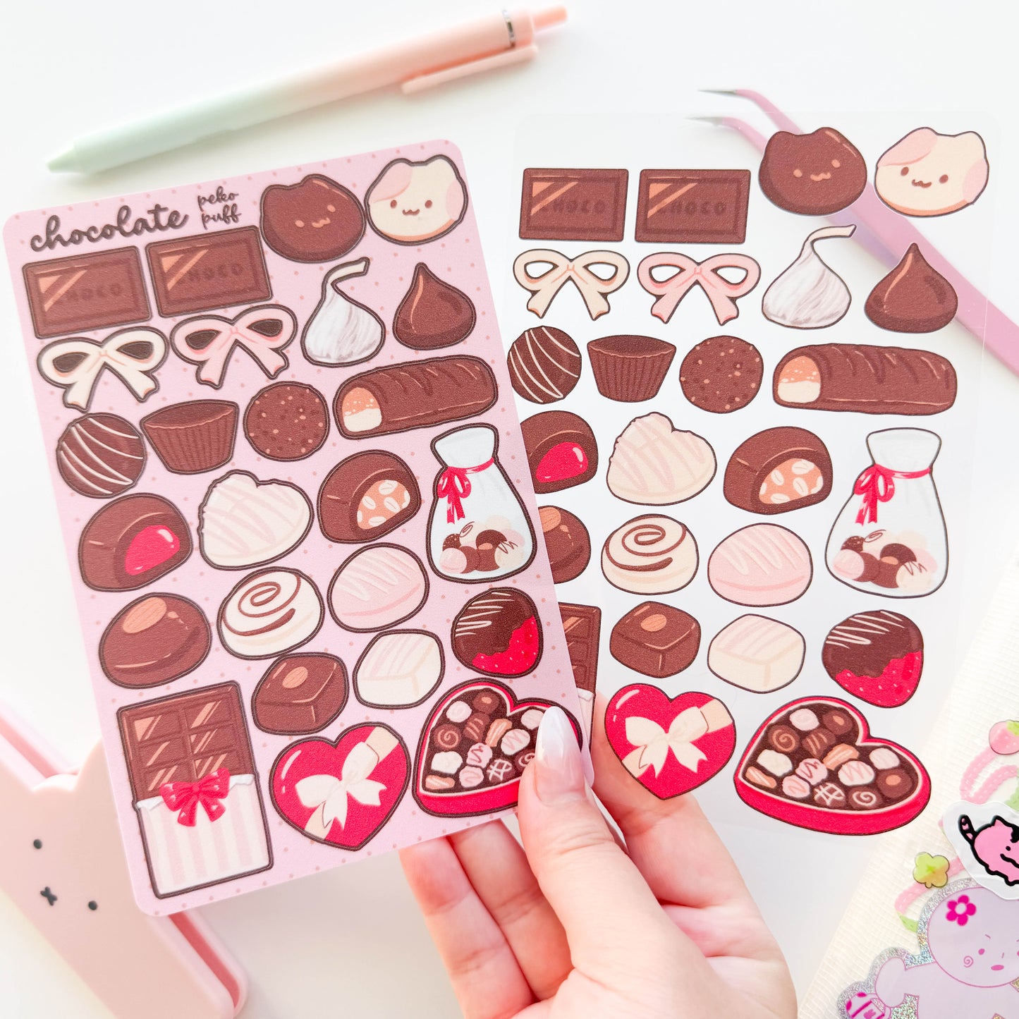 Chocolate Glittery Sticker Sheet