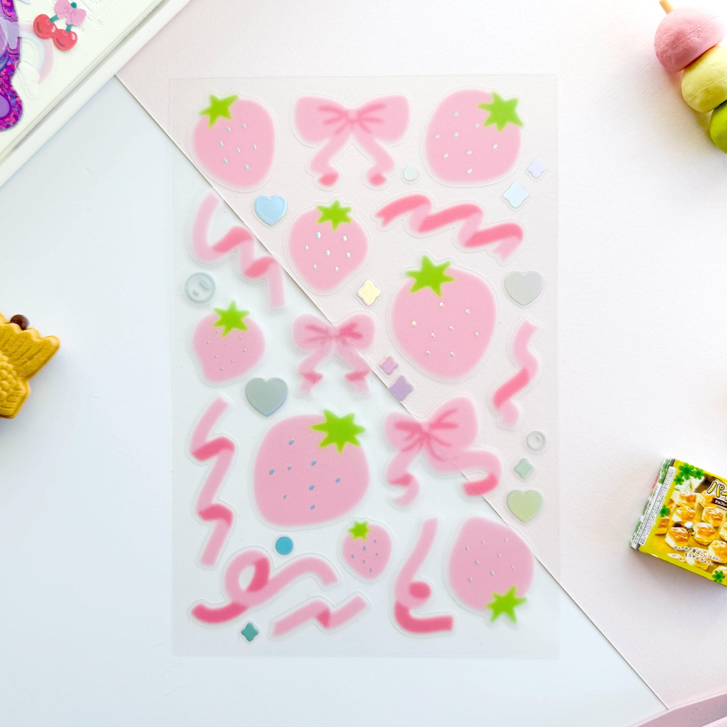 Coquette Strawberries Sticker Sheet