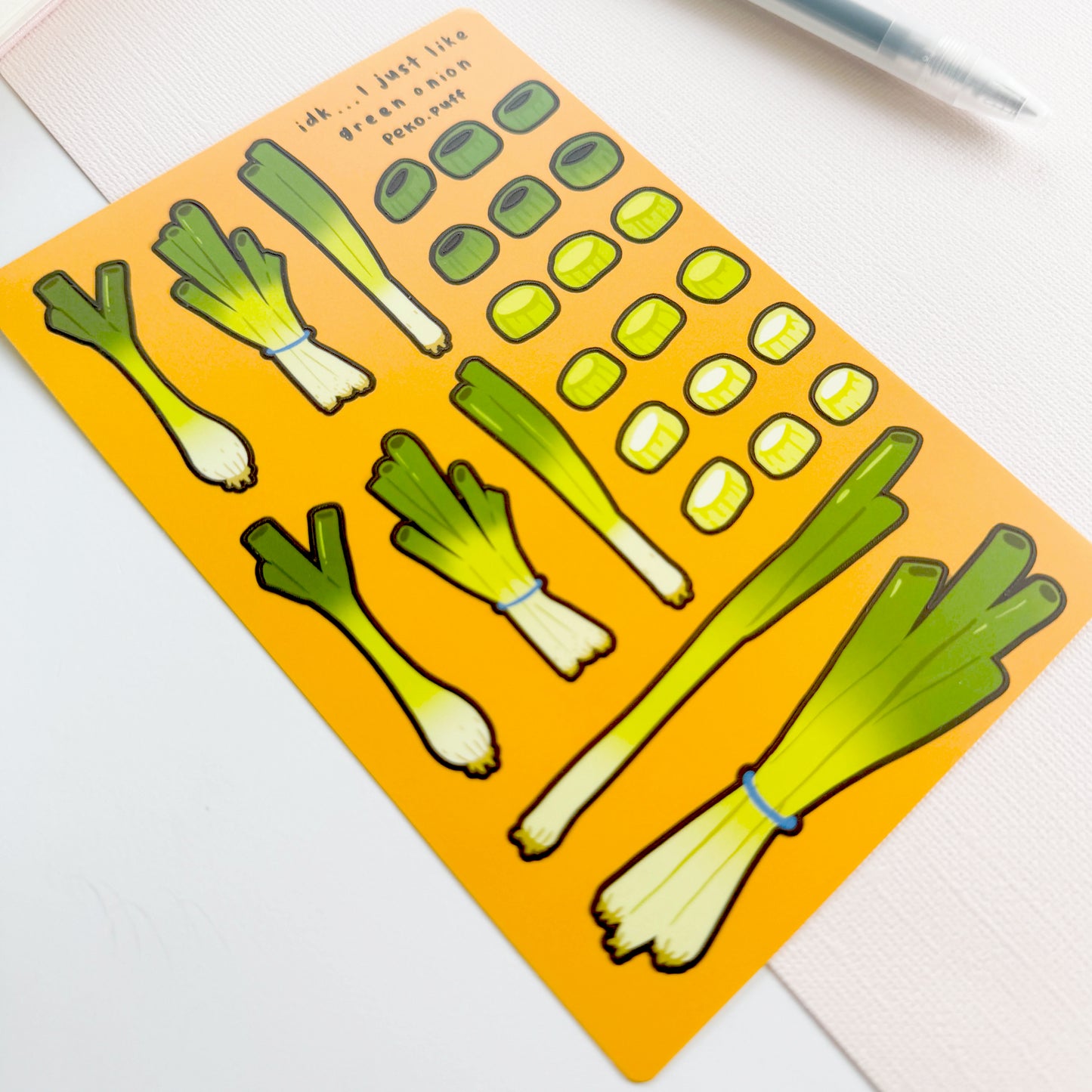 Green Onion Sticker Sheet