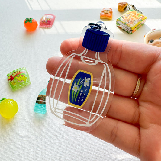 White Flower Oil Ointment Keychain