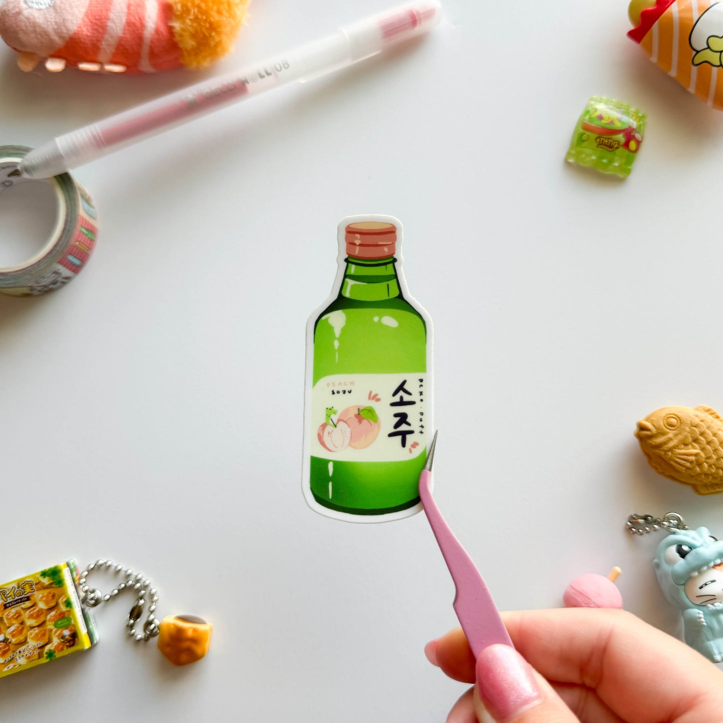 Peach Soju Vinyl Sticker
