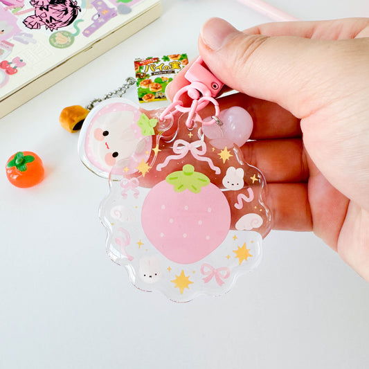 Strawberry Trinket Charm Keychain