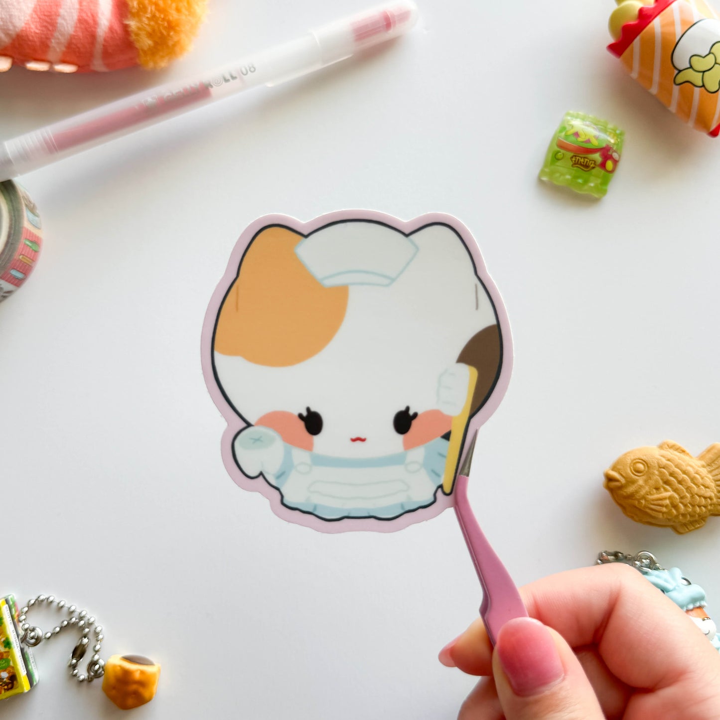 Tooth Fairy Cat Vinyl Sticker