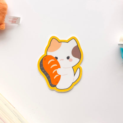 Puff Holding Salmon Vinyl Sticker