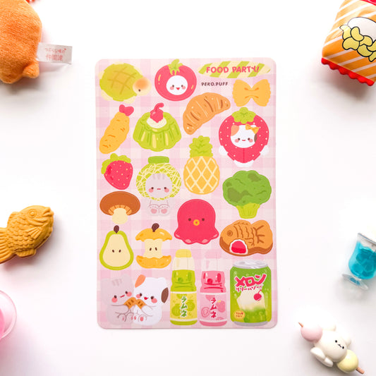 Food Party Sticker Sheet