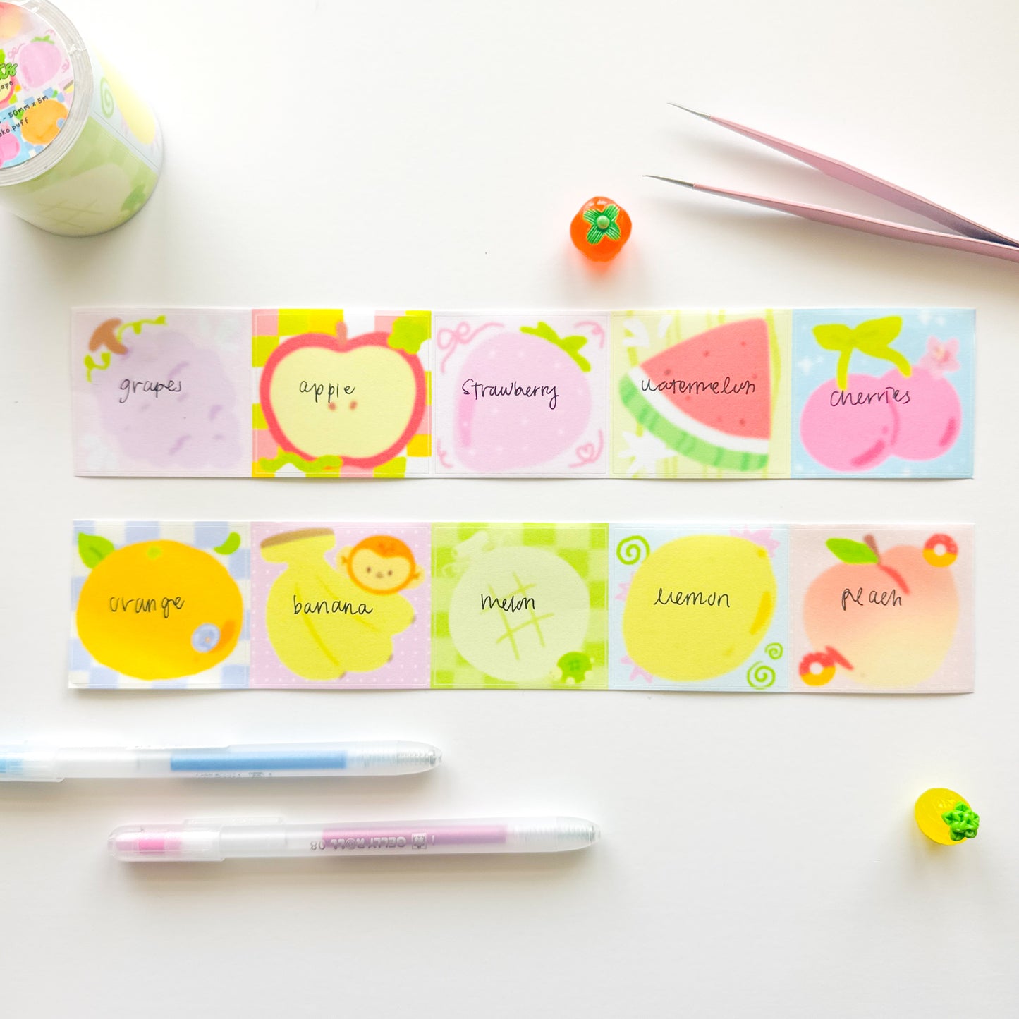 Fruits Memo Tape