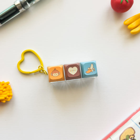 Monkey Clicky Fidget Keychain