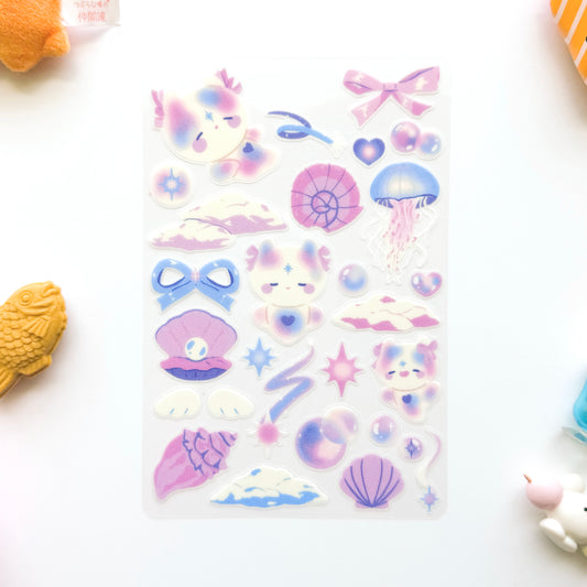 Celestial Dreams Clear Glittery Sticker Sheet