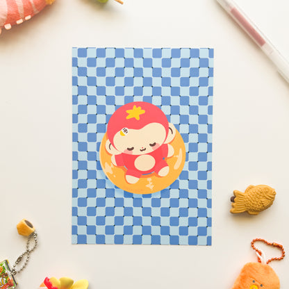 Riding the Waves Banjo Print