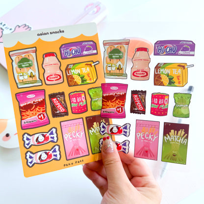 Asian Snacks Sticker Sheet