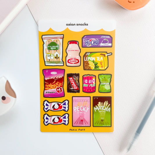 Asian Snacks Sticker Sheet