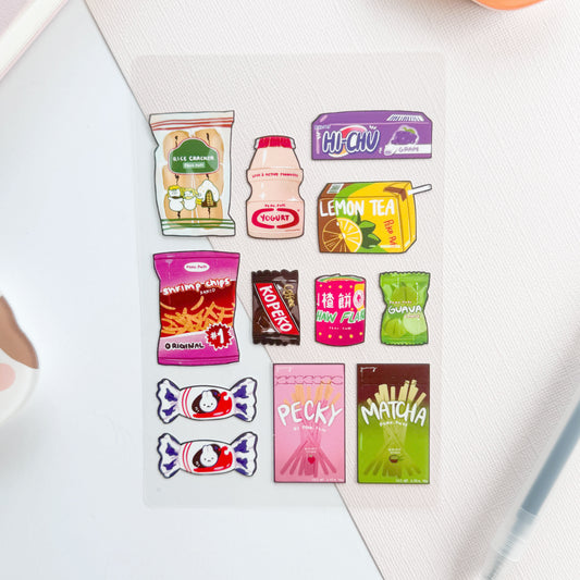 Asian Snacks Sticker Sheet