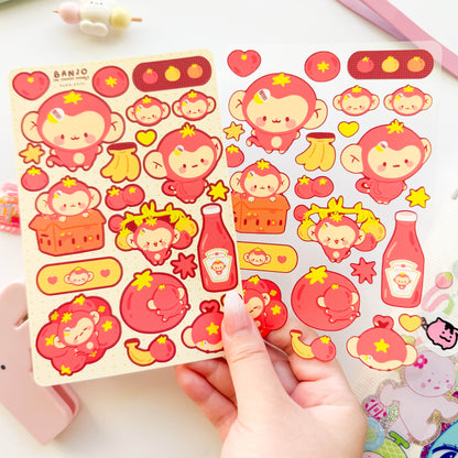 Banjo the Tomato Monkey Sticker Sheet