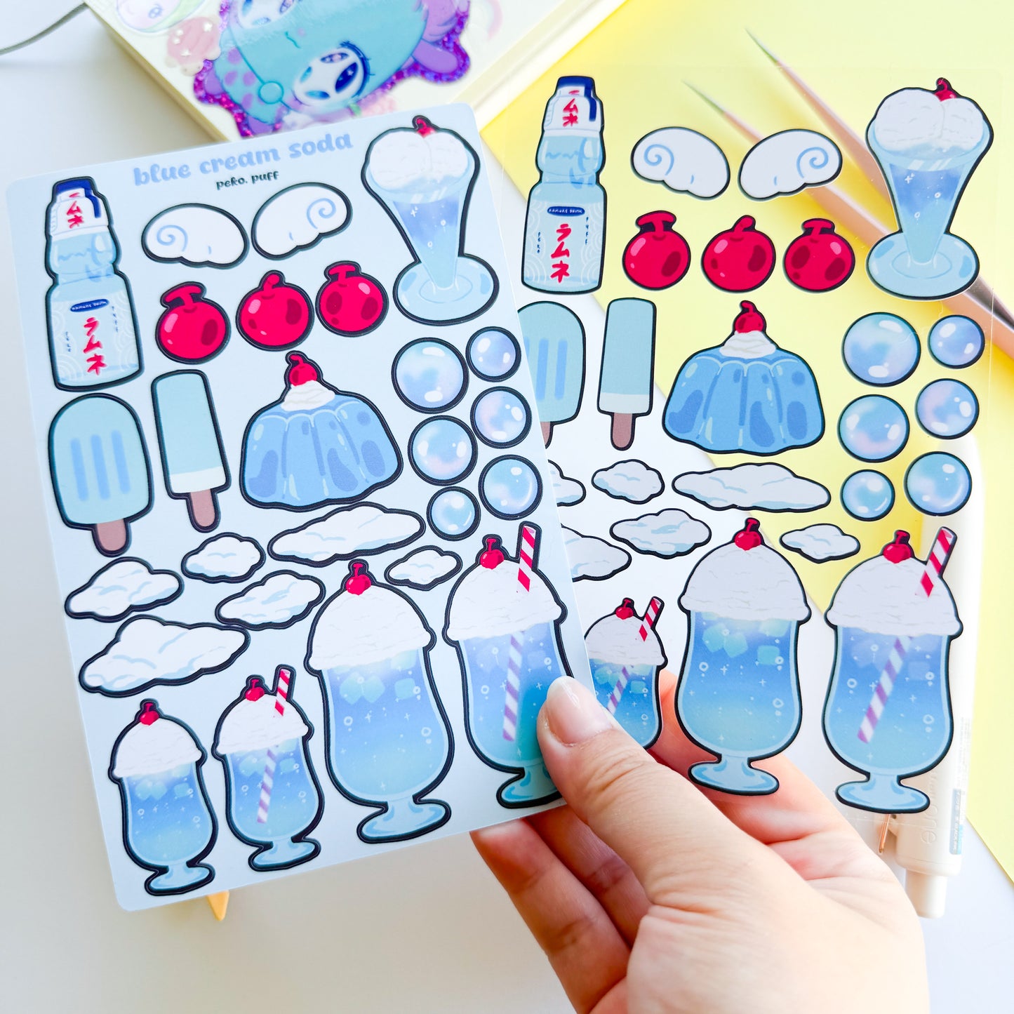Blue Cream Soda Sticker Sheet