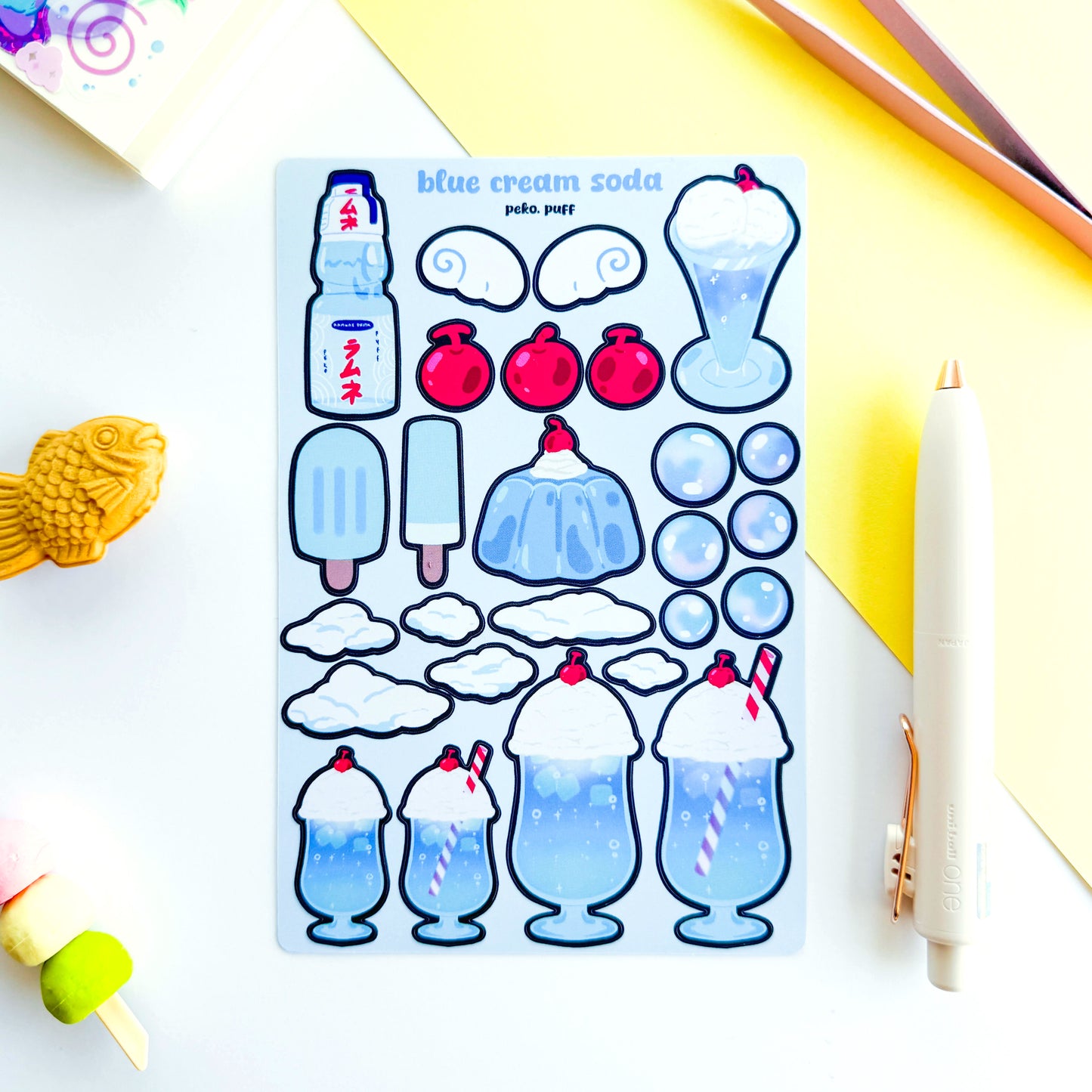 Blue Cream Soda Sticker Sheet