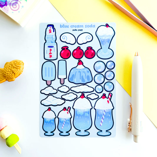 Blue Cream Soda Sticker Sheet
