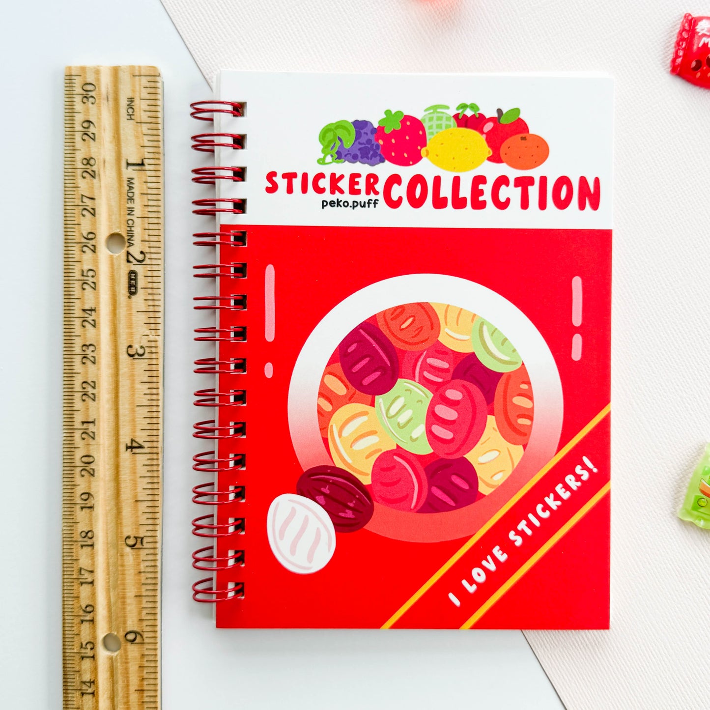 Japanese Hard Candy Mini Reusable Sticker Book