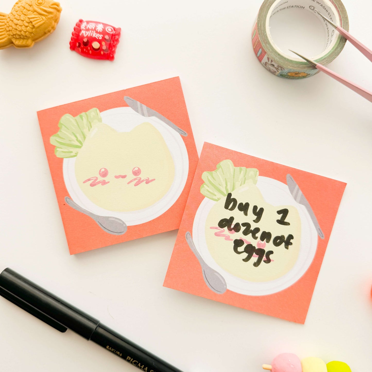 Cat Omurice Memo Pad