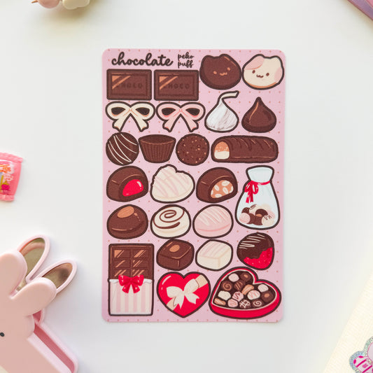 Chocolate Glittery Sticker Sheet