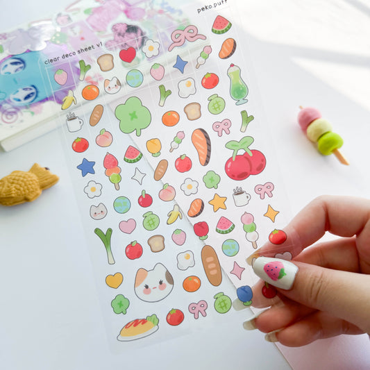 Clear Block Deco Sticker Sheet