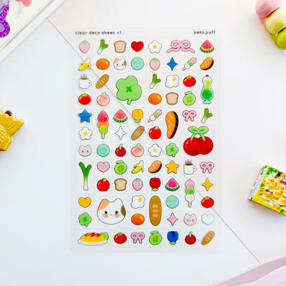 Clear Block Deco Sticker Sheet