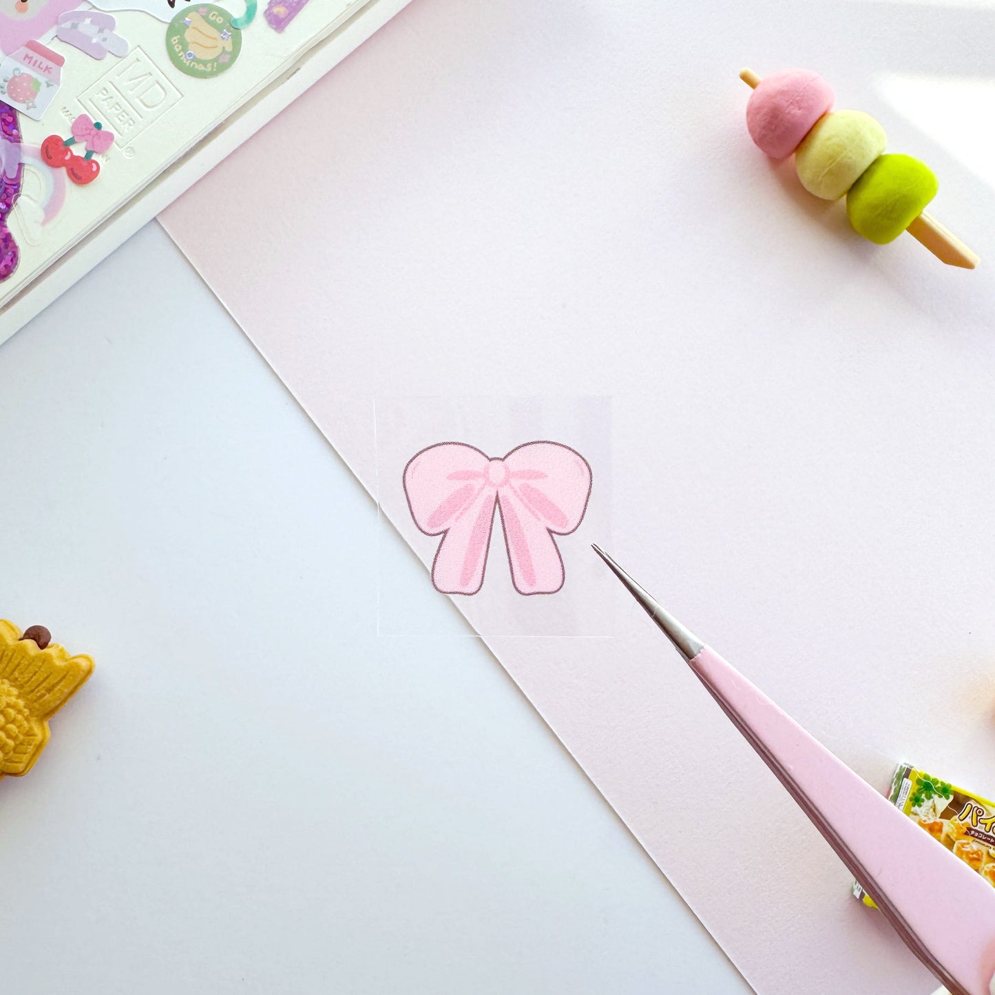 Clear Pastel Block Deco Sticker Sheet