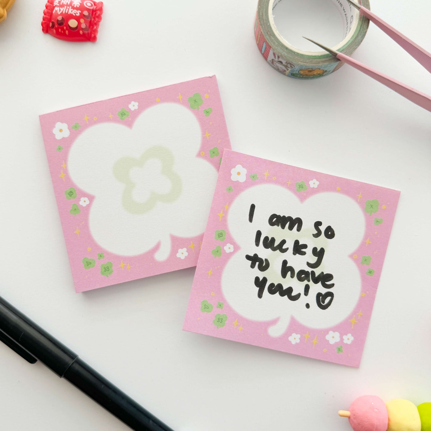 Lucky Clover Memo Pad