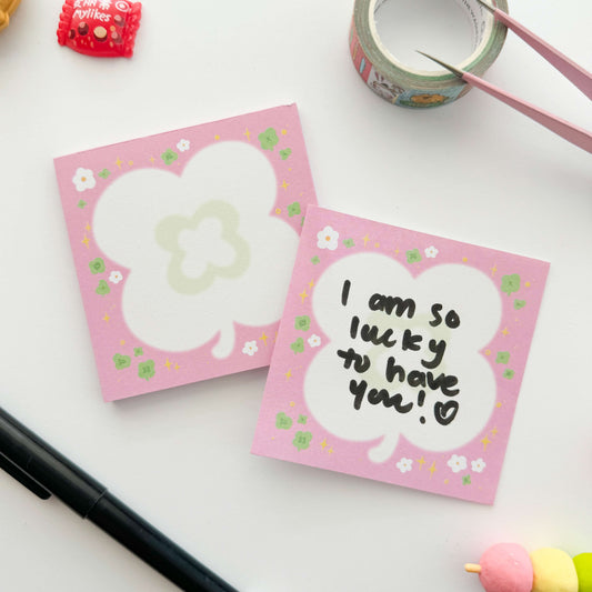 Lucky Clover Memo Pad