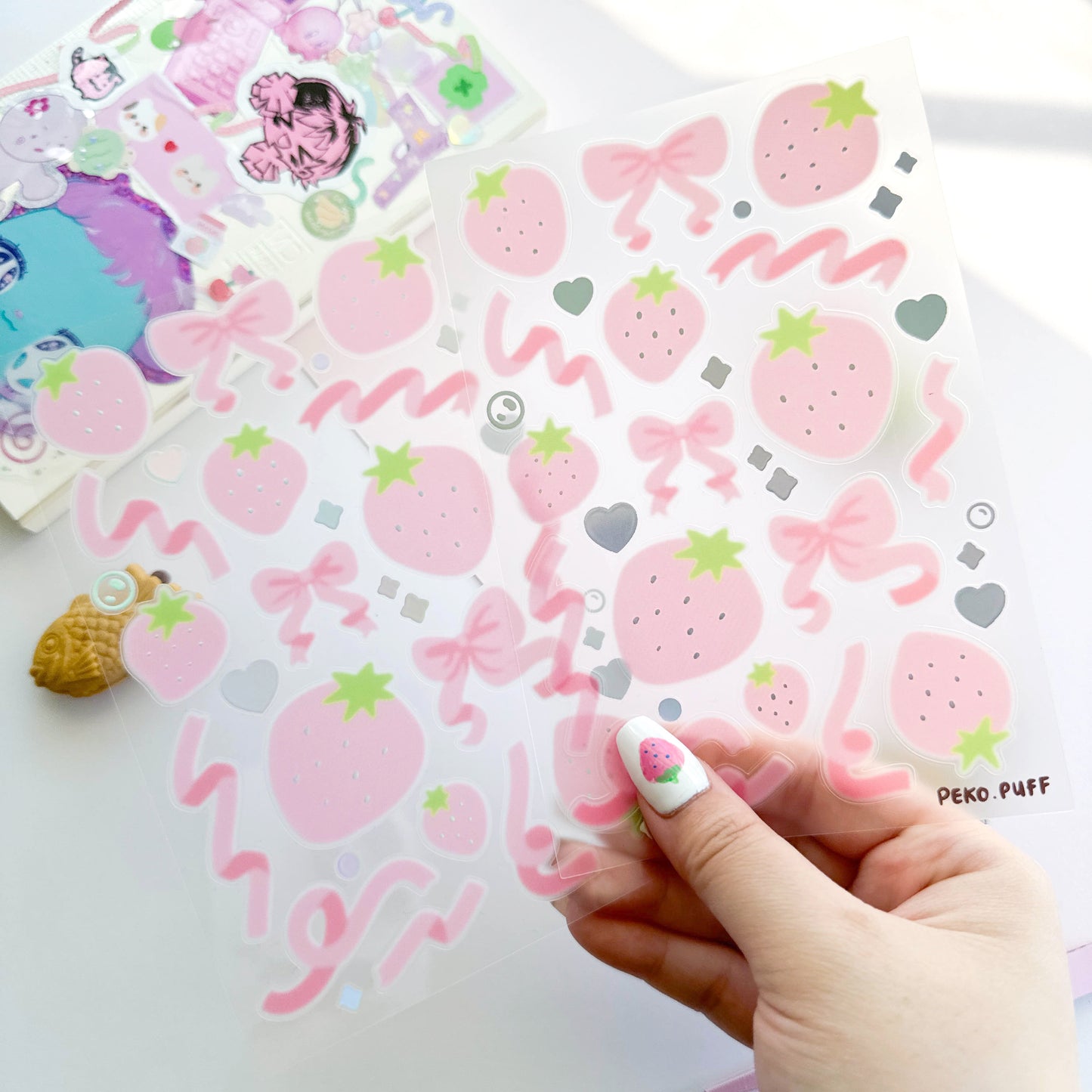 Coquette Strawberries Sticker Sheet