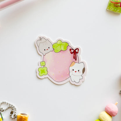 Coquette Strawberry Vinyl Sticker