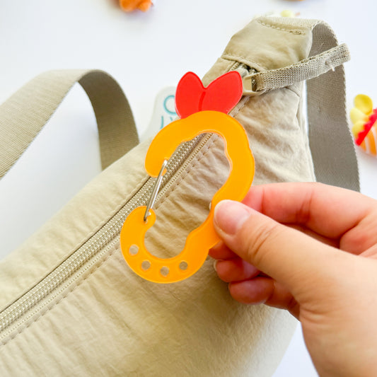 Tempura Acrylic Carabiner