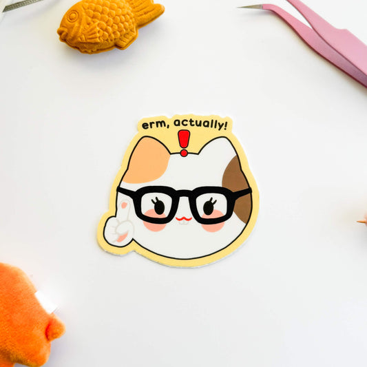 Erm, Actually Vinyl Sticker