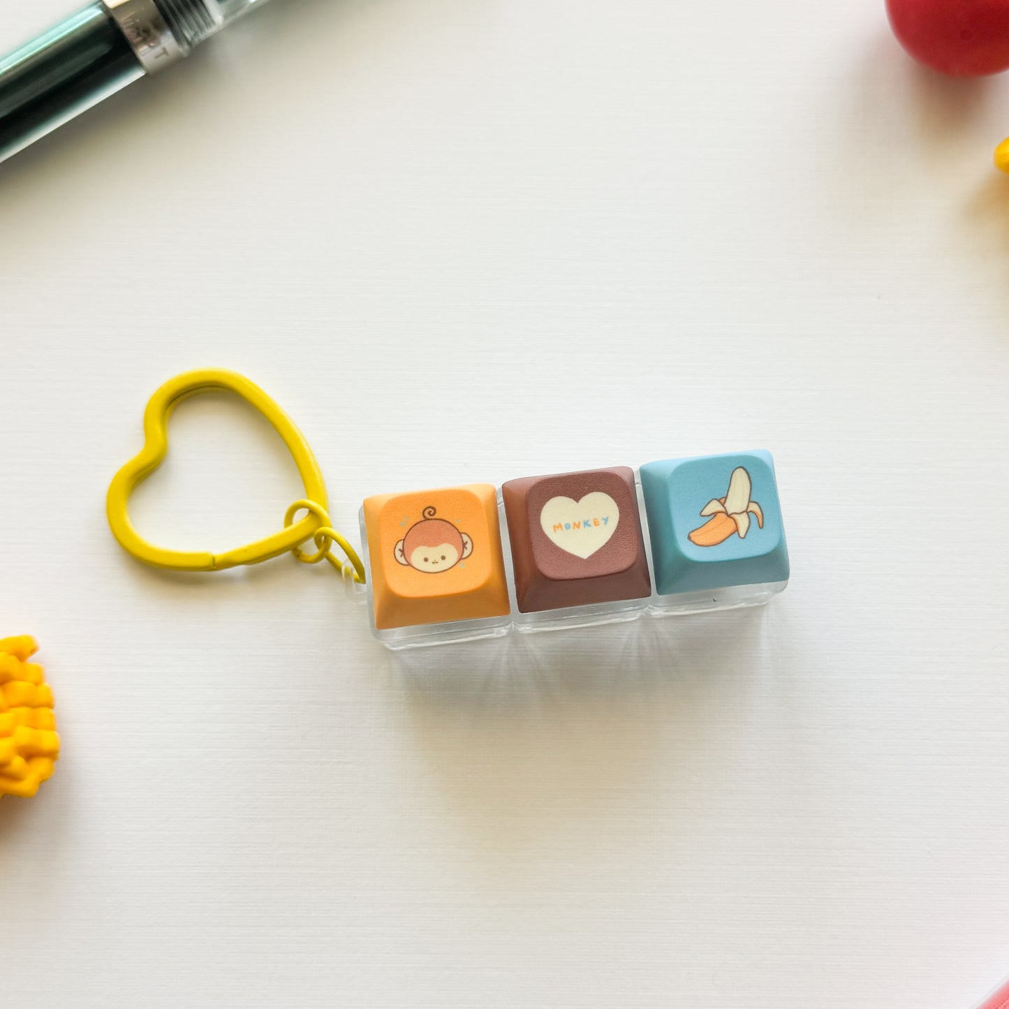 Monkey Clicky Fidget Keychain