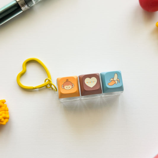 Monkey Clicky Fidget Keychain