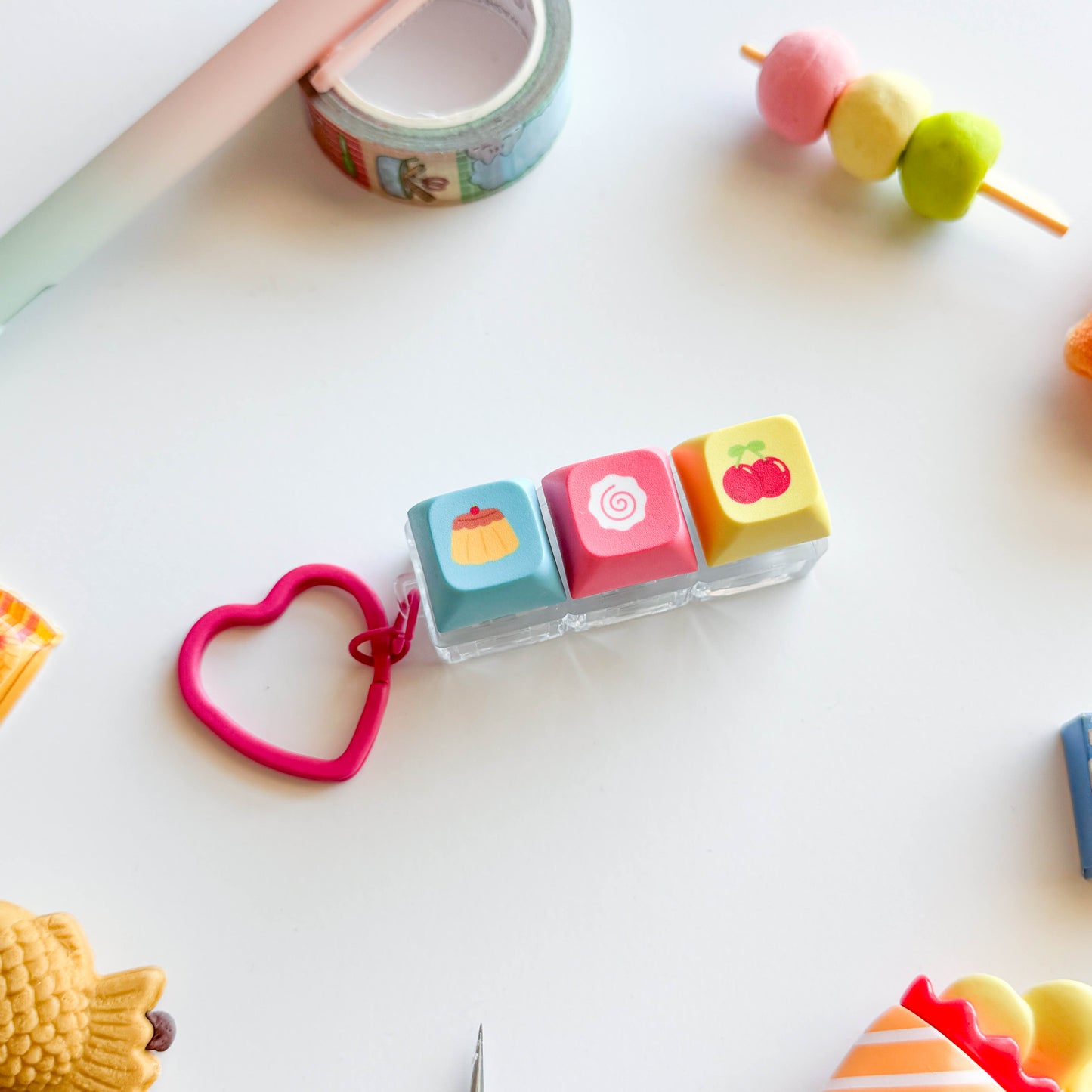 Foodie Clicky Fidget Keychain