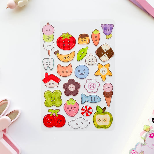 Funky Buttons Sticker Sheet