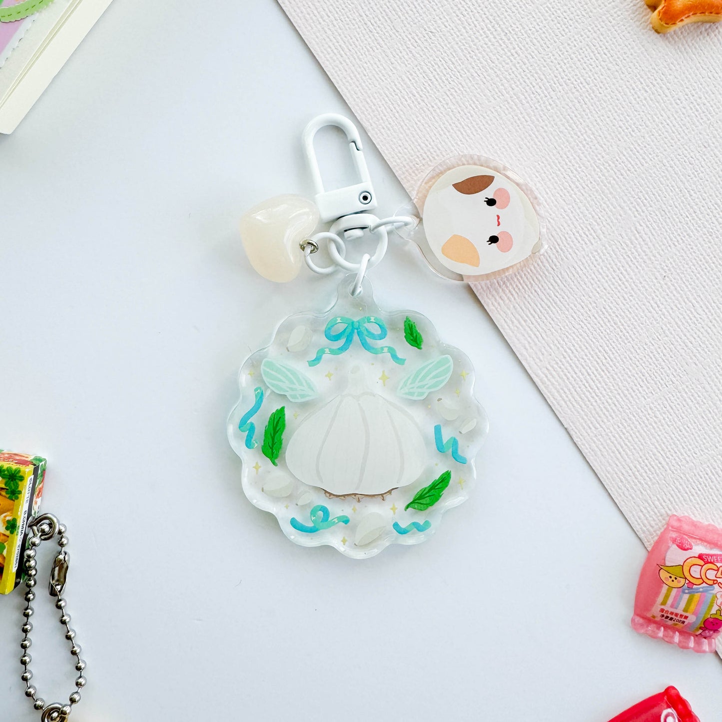 Garlic Trinket Charm Keychain