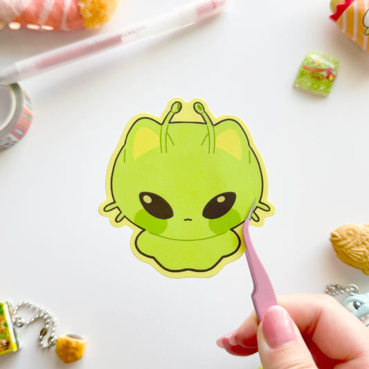 Alien Cat Glorp Vinyl Sticker