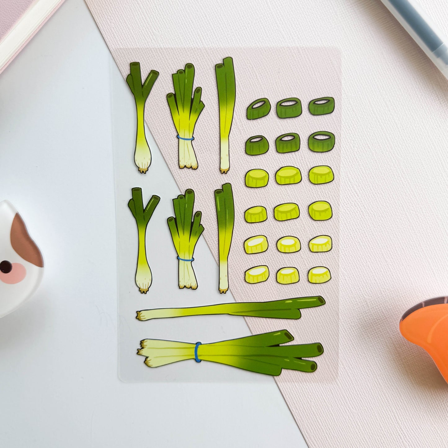 Green Onion Sticker Sheet