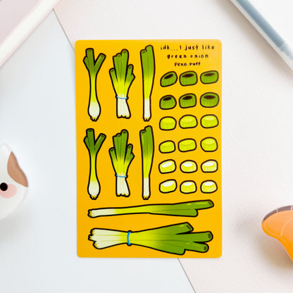 Green Onion Sticker Sheet