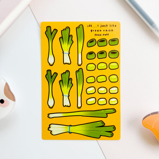 Green Onion Sticker Sheet