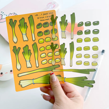 Green Onion Sticker Sheet