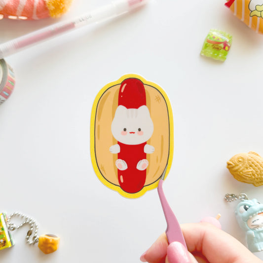 Hot Dog Peko Vinyl Sticker