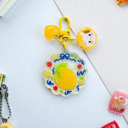 Lemon Trinket Charm Keychain