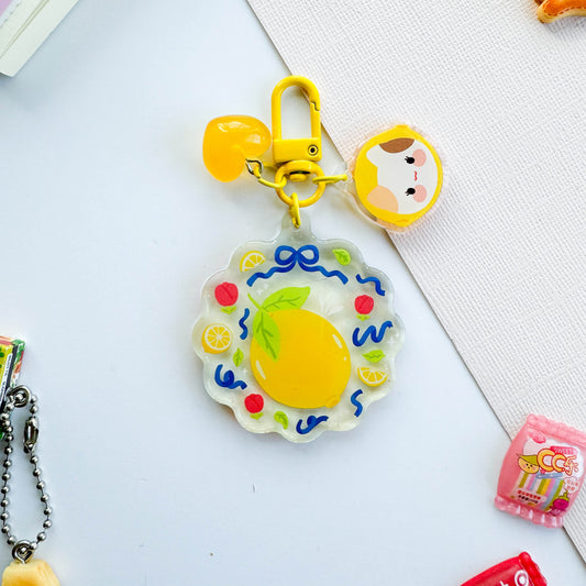 Lemon Trinket Charm Keychain
