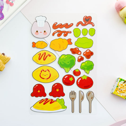 Omurice Sticker Sheet