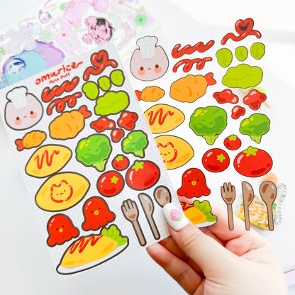 Omurice Sticker Sheet