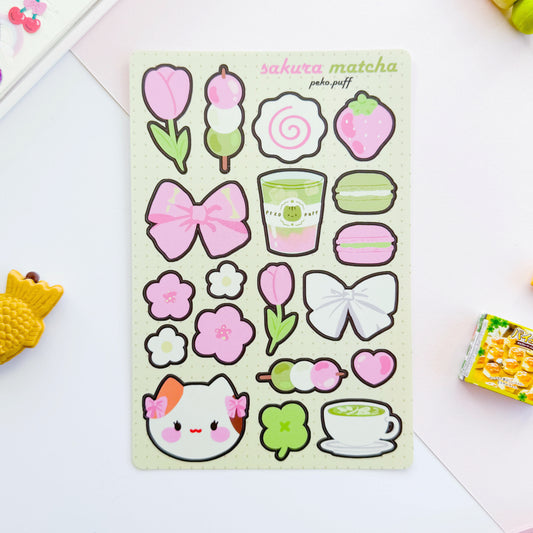 Sakura Matcha Sticker Sheet