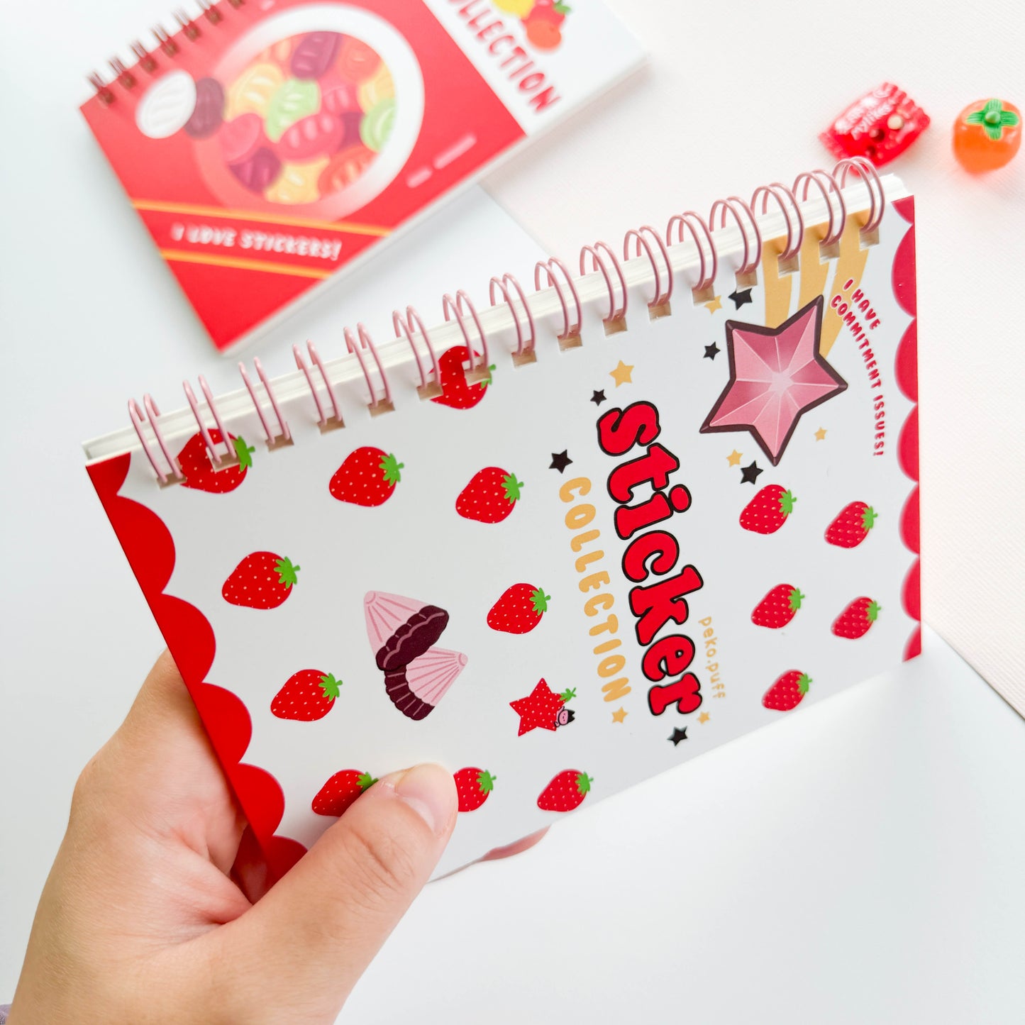 Strawberry Chocolate Mini Reusable Sticker Book